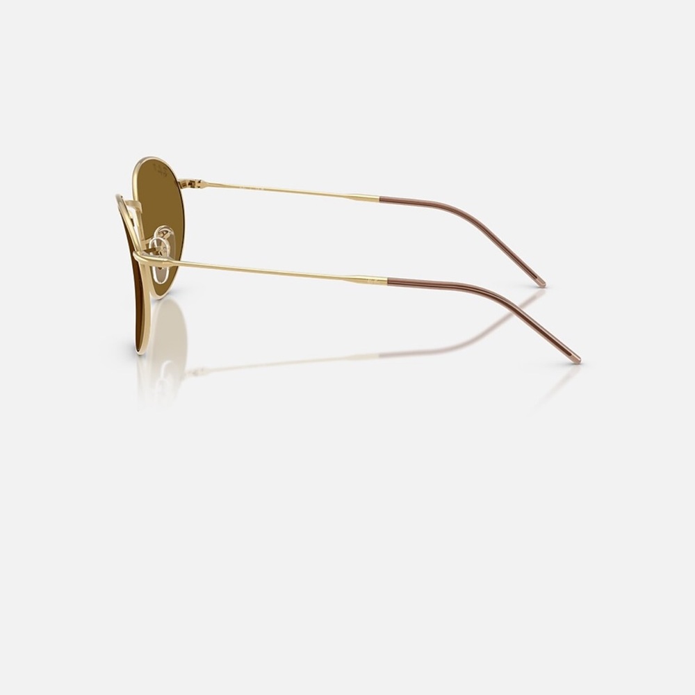 NEW Ray-Ban Round Reverse RBR0103S Gold Brown Polorized - Picture 4 of 7